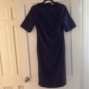 Max Mara Weekend pinstripe navy and gray dress